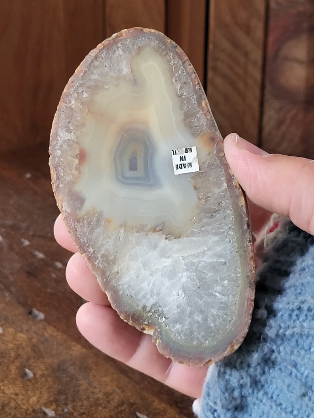 Polished Agate Geode Slice - Picture 12 of 13